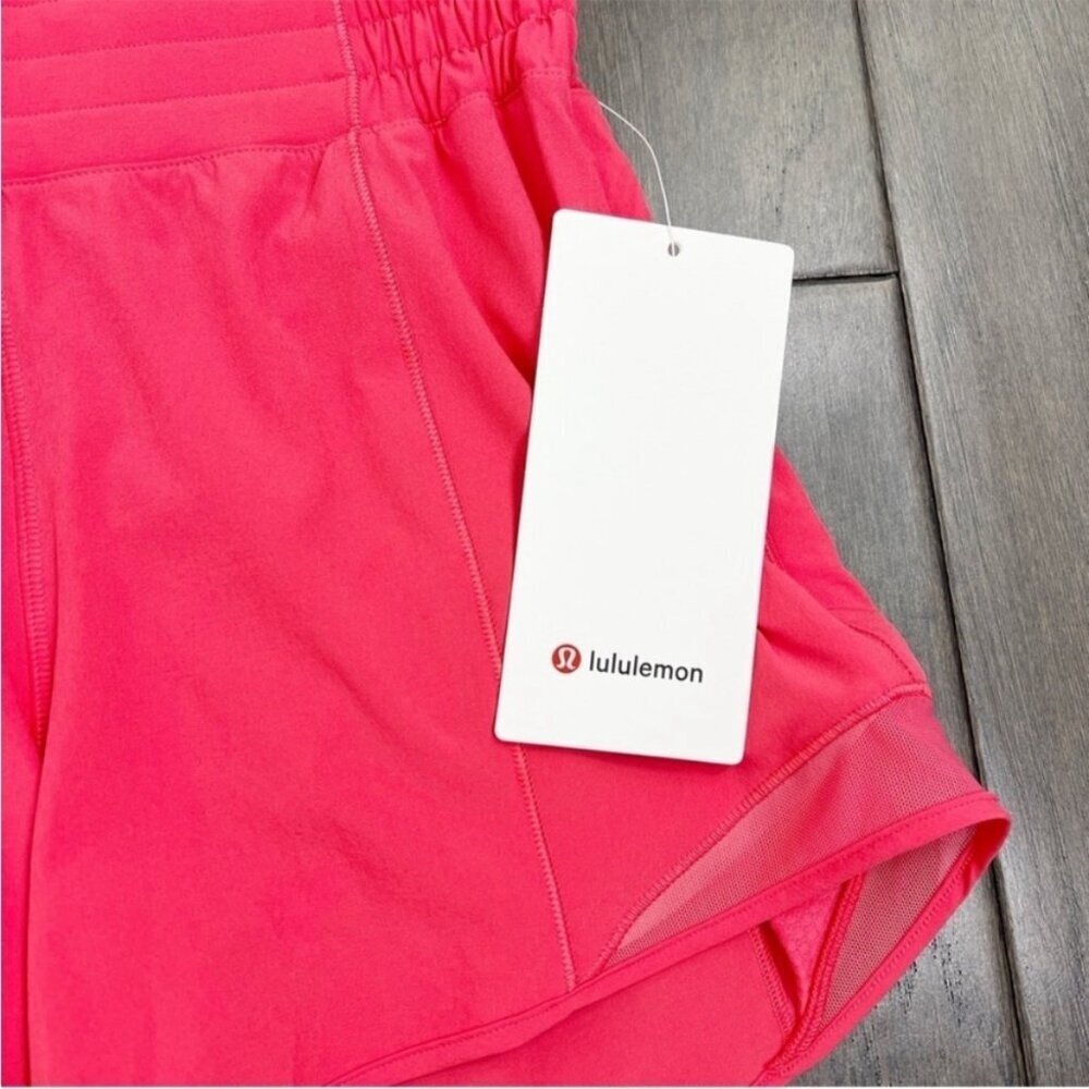 Lululemon NWT Hotty Hot Short *High-Rise Long 4" Glaze Pink - Picture 4 of 9